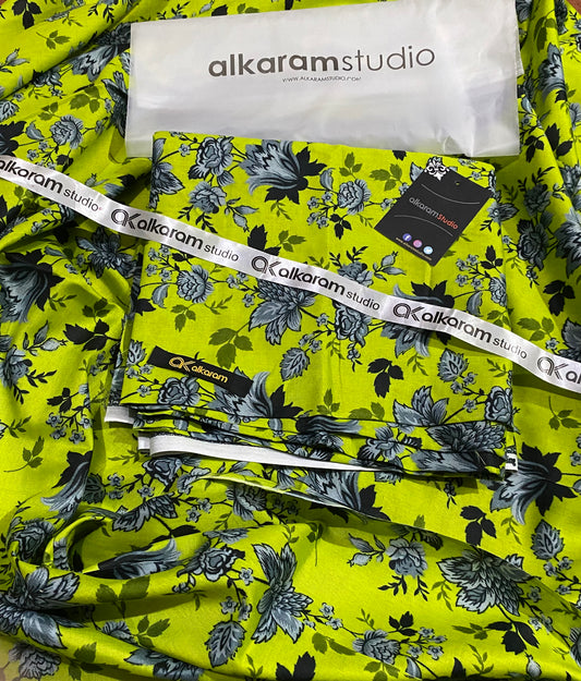 Alkaram | Lawn 2 Piece | Unstitched Suit